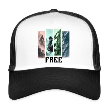 Climb - Trucker Cap - Weiß/Schwarz - Vorne