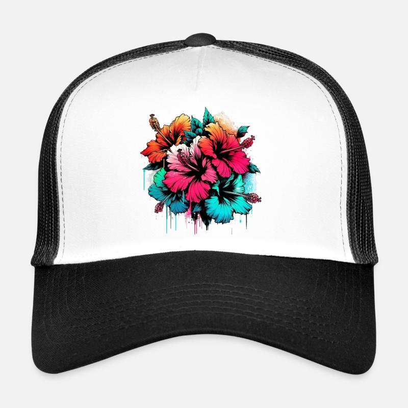 Fleurs d’hibiscus Casquette trucker 