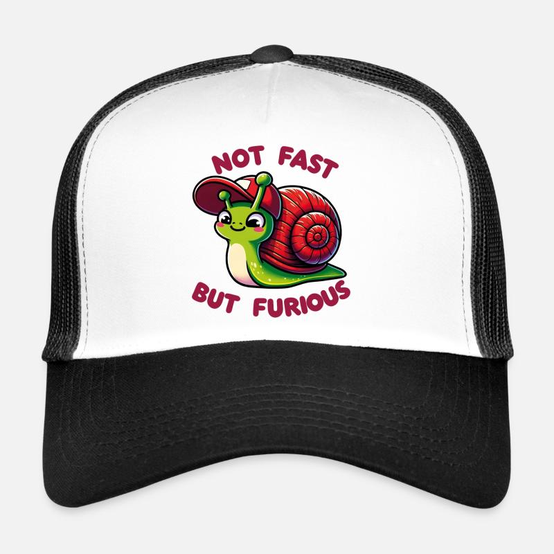 Little cute snail with baseball cap Trucker Cap
