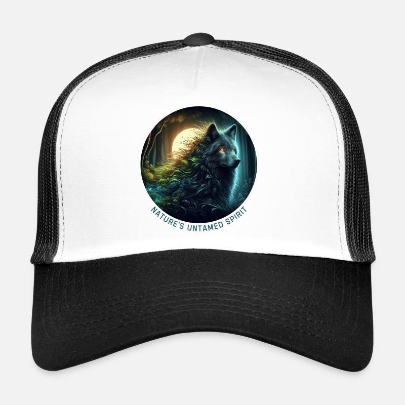 Le Loup dans la Forêt de la Nuit Casquette trucker 