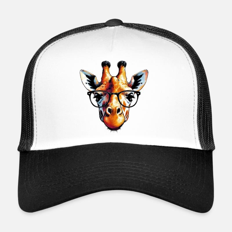 Girafe à lunettes Casquette trucker 