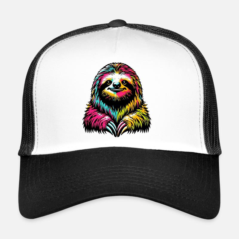 Faultier - Trucker Cap - Weiß/Schwarz