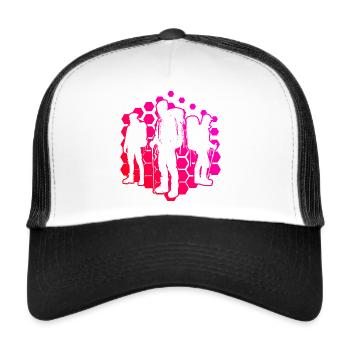 Escalade Bloc Kletterer Grimpeur Bloc - Casquette trucker  - blanc/noir - Devant
