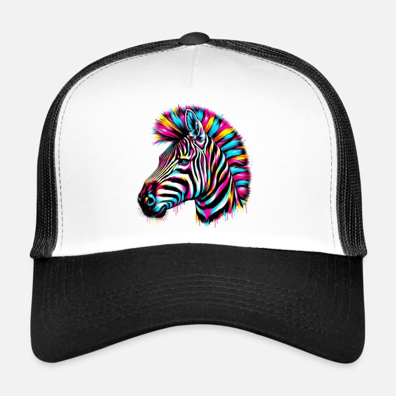 Zebra - Trucker Cap - Weiß/Schwarz