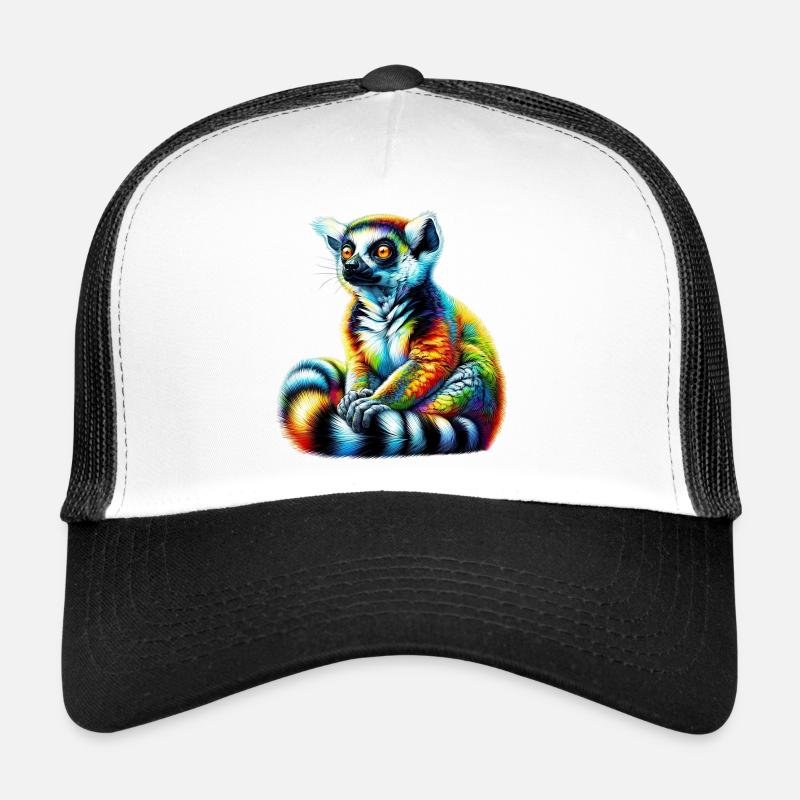 Lemur - Trucker Cap - Weiß/Schwarz