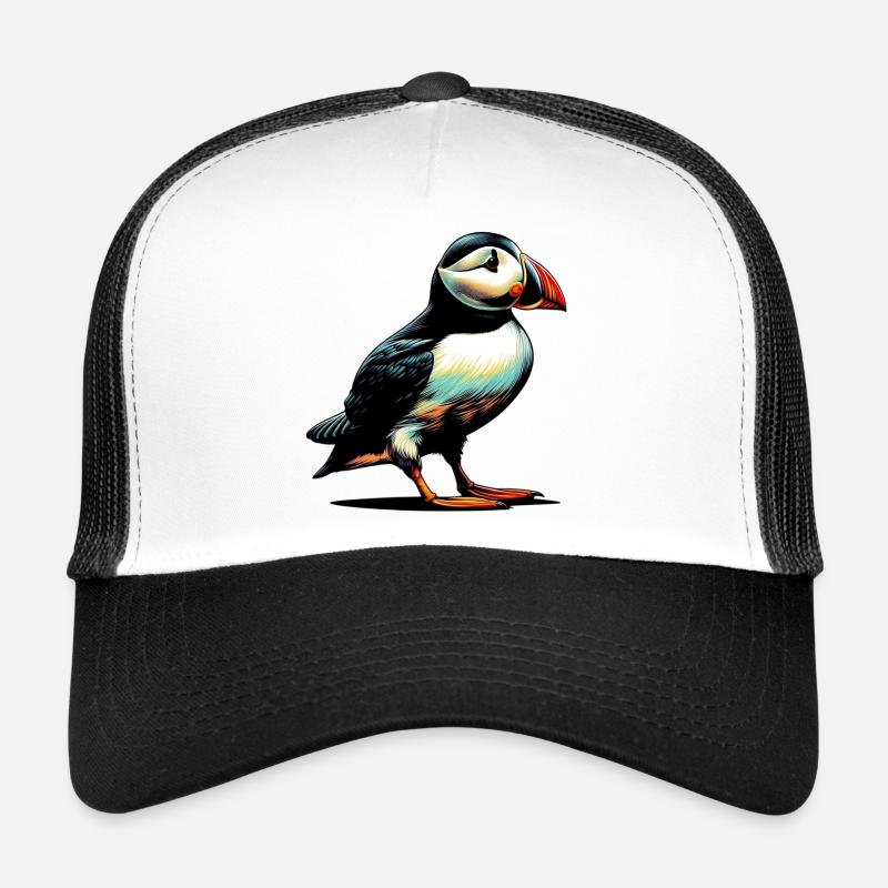 Macareux - Casquette trucker  - blanc/noir