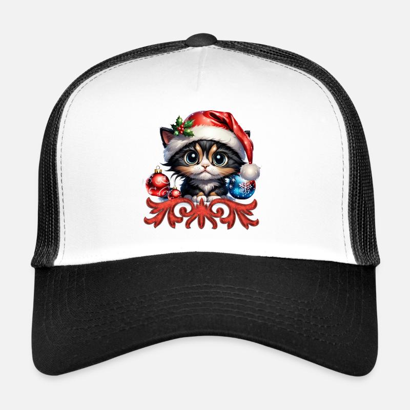 Adorable Christmas kitten. Trucker Cap