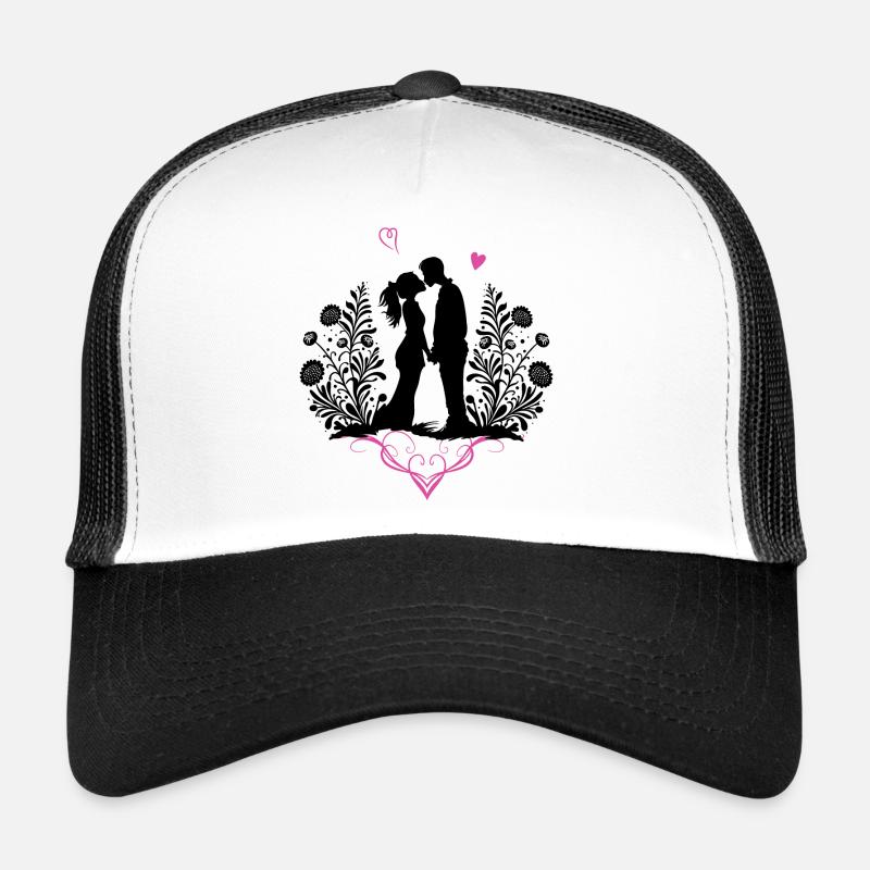 Küssendes Liebespaar Valentinstag Liebe Trucker Cap