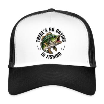 There's No Crying in Fishing - Trucker Cap - white/black - Front