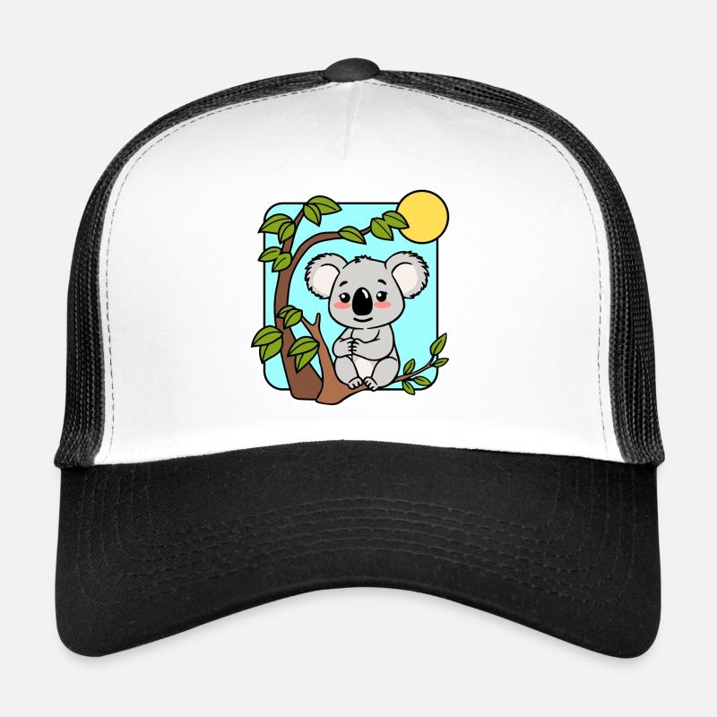 Mignon petit koala dans l’eucalyptus Casquette trucker 