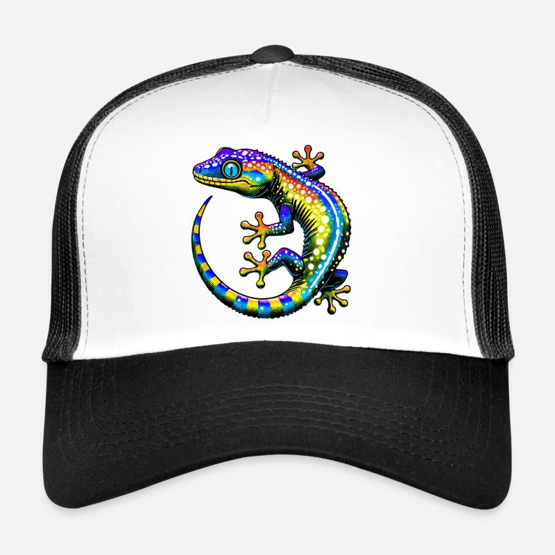 Gecko - Trucker Cap - Weiß/Schwarz