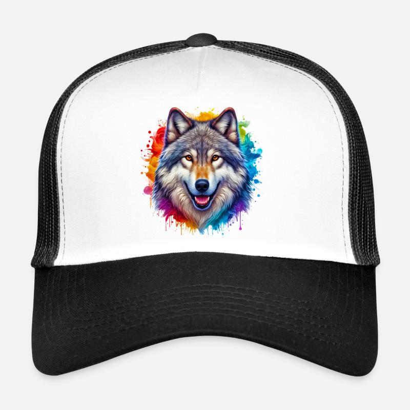 Wolf - Trucker Cap - Weiß/Schwarz