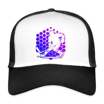 Eishockey Spieler Eishockey spielen Herren - Trucker Cap - Weiß/Schwarz - Vorne