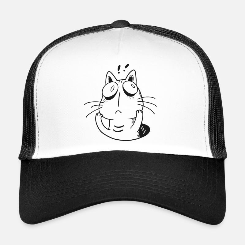 Anxious Cat – Funny Overthinking Kitty Trucker Cap