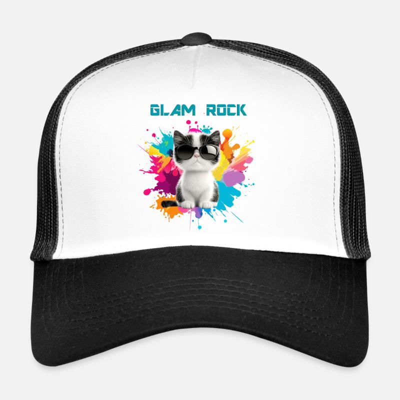 Chat Glam Rock Casquette trucker 