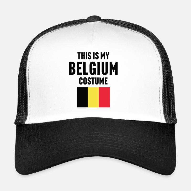 C’est mon costume de Belgique - Casquette trucker  - blanc/noir