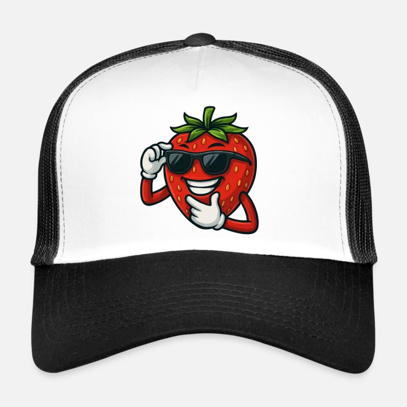 Cool strawberry casual with sunglasses joy Trucker Cap