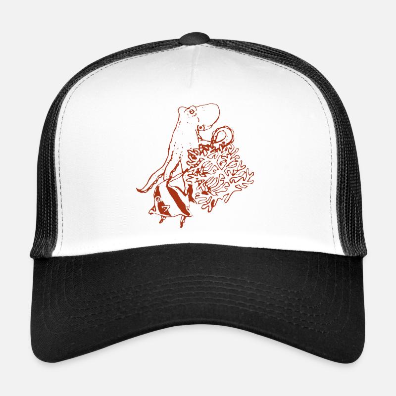 OCTOPUS - Trucker Cap - white/black