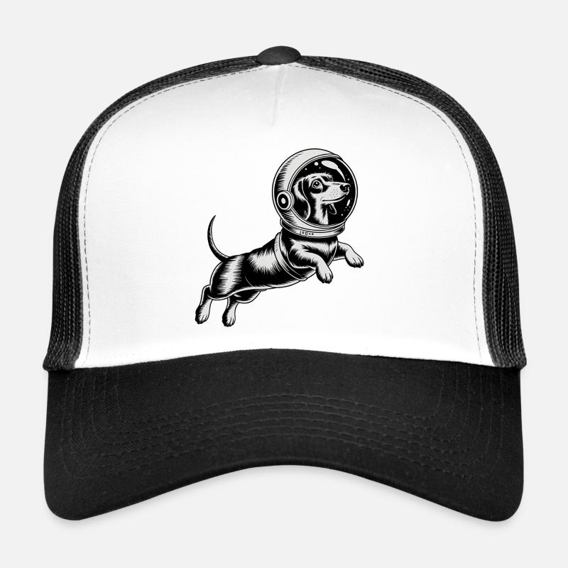  Dachshund Dog in Space - Cool Astonomy Logo Trucker Cap