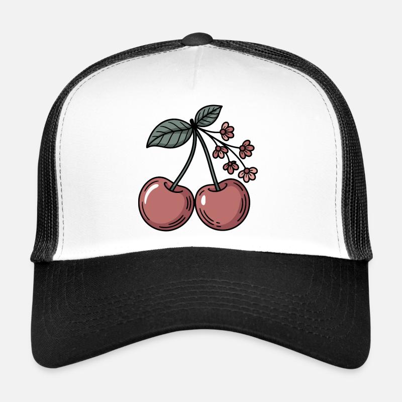 Fleurs de cerisier douces graphiques de cerisier Casquette trucker 