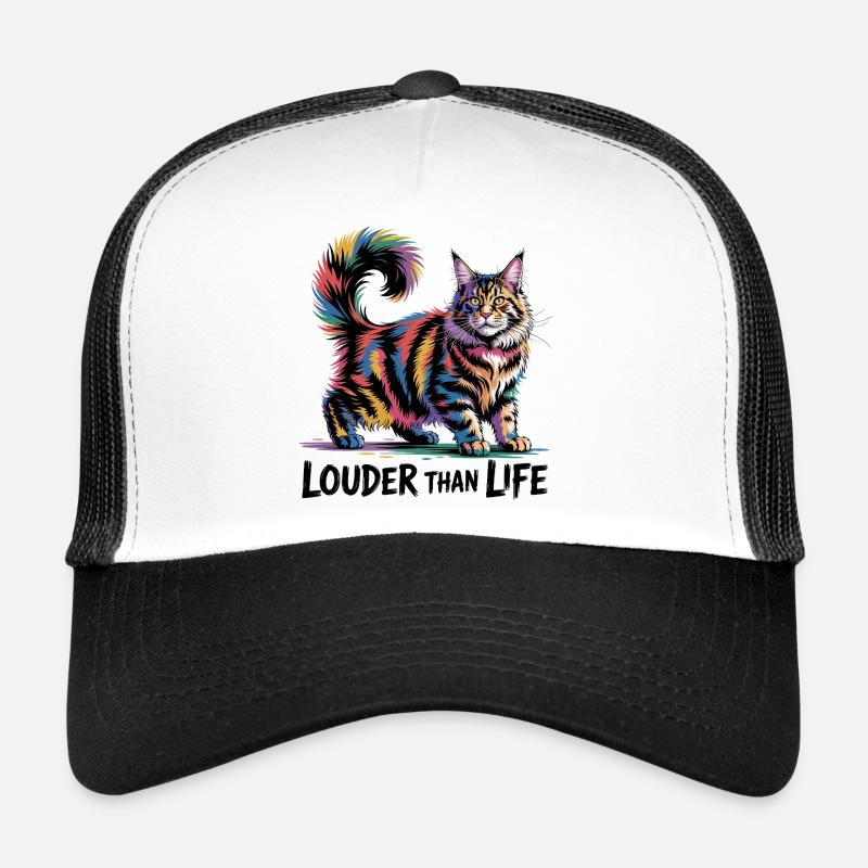 Bunte Regenbogen-Katzenkunst Trucker Cap