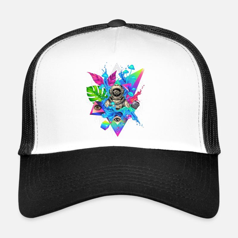 Imprimé Techno Jungle Futuriste Casquette trucker 