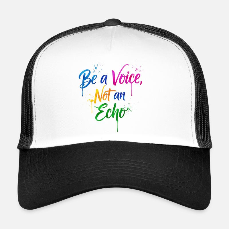 Inspirational Rainbow Protest Quote Design Trucker Cap