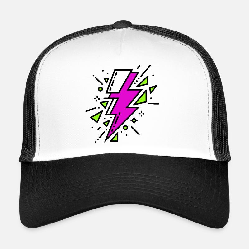 Rayon violet et vert contemporain Casquette trucker 
