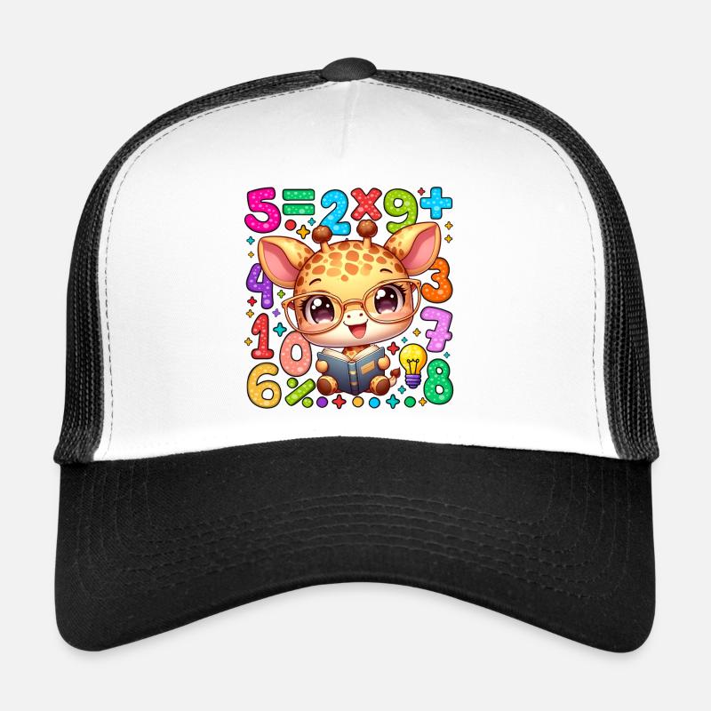 Zahl Tag Giraffe Lesen Mathe Buch Trucker Cap