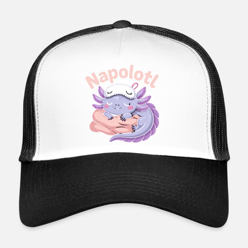 Napolotl Sleeping Axolotl Kawaii Casquette trucker 