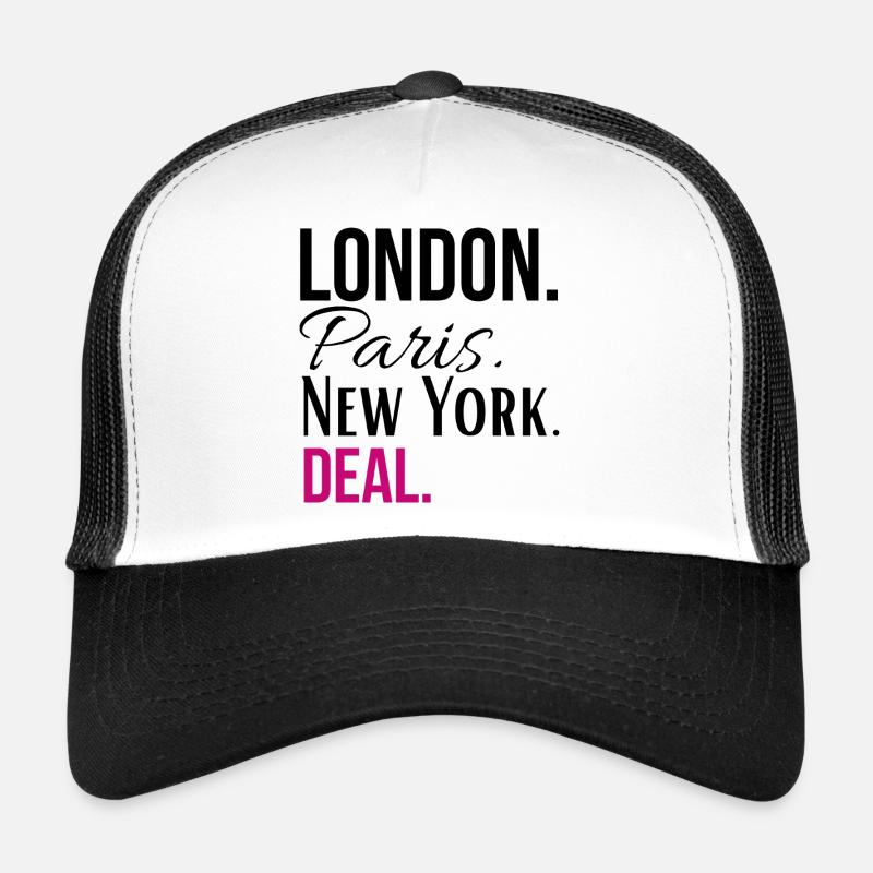 Kopie_von_London - Trucker Cap - Weiß/Schwarz