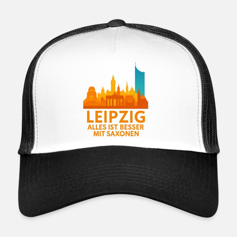 Leipzig Skyline Saxonen Saying Trucker Cap