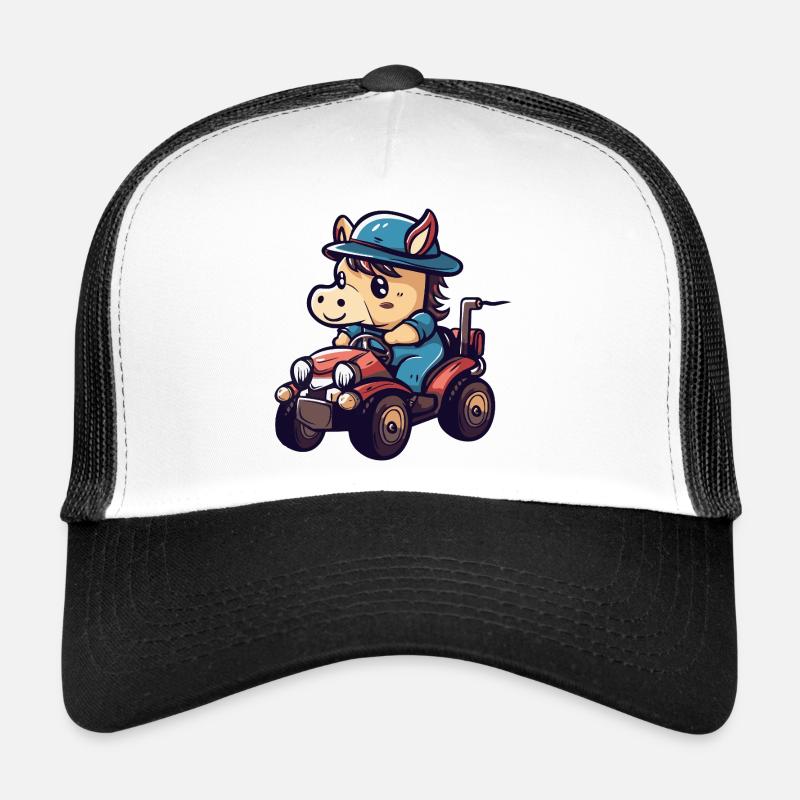Horse Tractor Farmer Trucker Cap