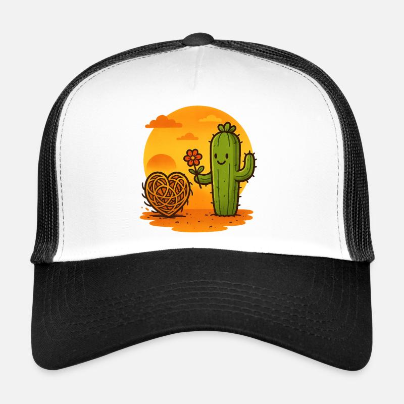 L’amour dans les endroits les plus arides - Casquette trucker  - blanc/noir