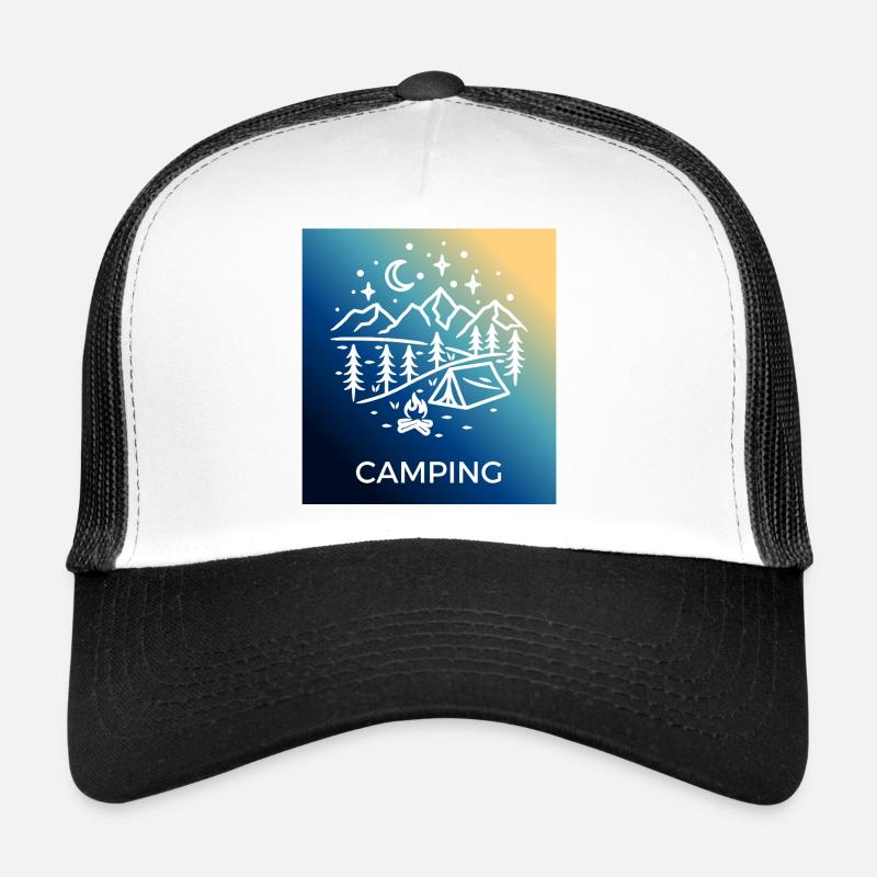 Night Forest Camping Camping Trucker Cap