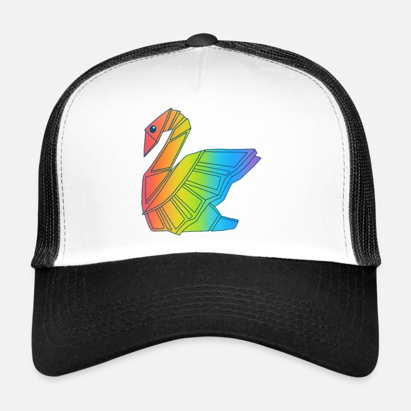 Cygne arc-en-ciel Casquette trucker 