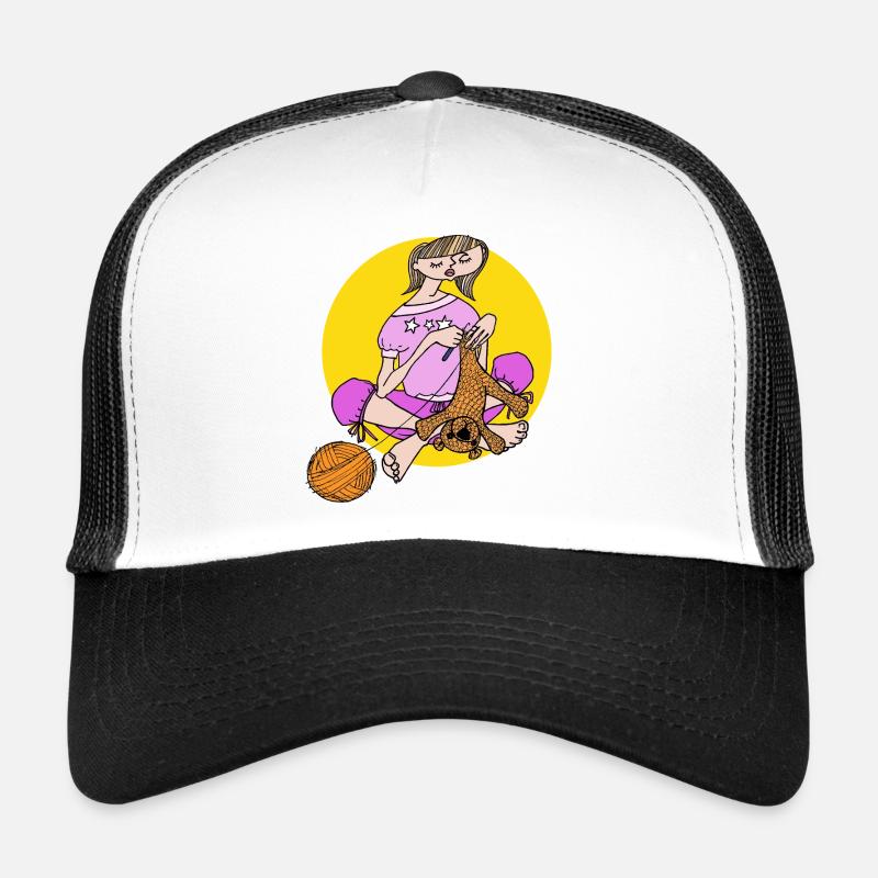 Mädchen in Pink - Trucker Cap - Weiß/Schwarz