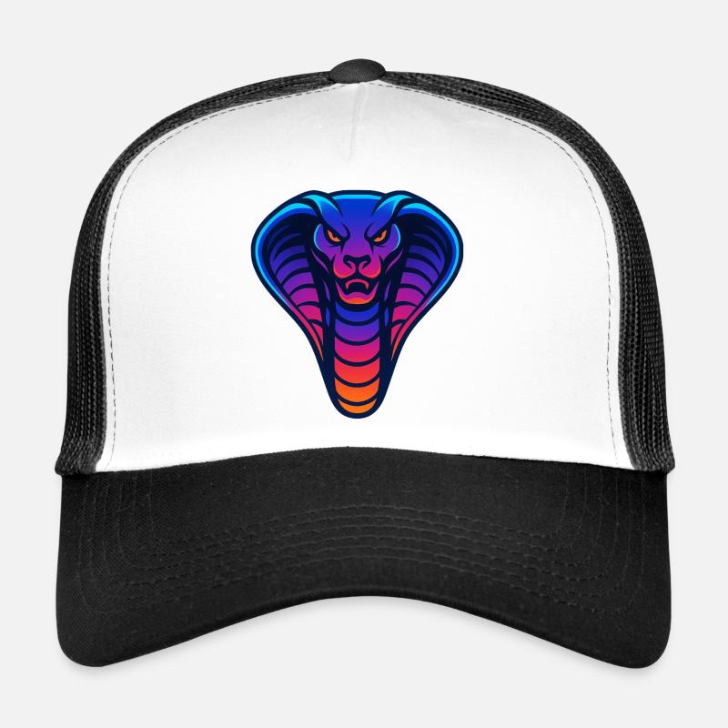 Neon Cobra Gradient Illustration Trucker Cap