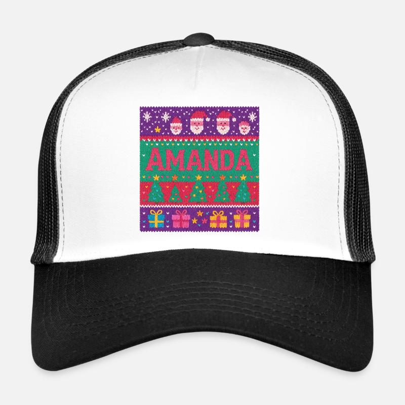 Nom festif Amanda Ugly Chrismas Style, Noël Casquette trucker 