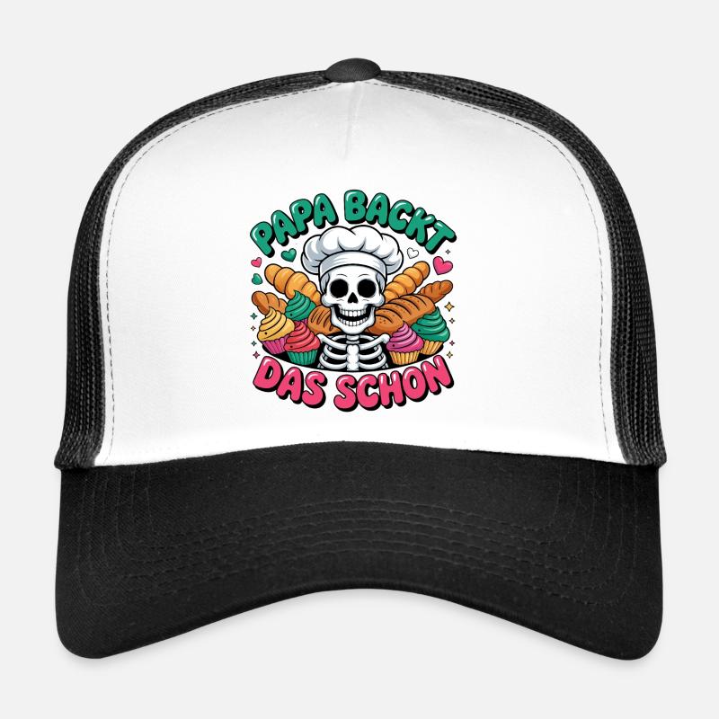 Dad Bakes The Beautiful Skeleton Cupcakes Trucker Cap