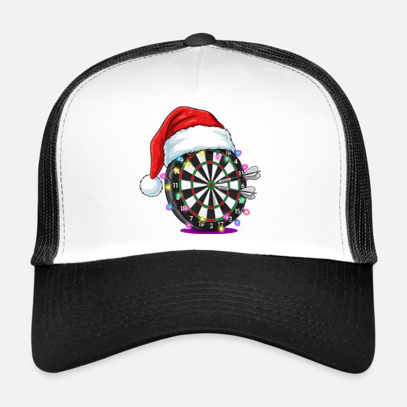 Cible de fléchettes avec Bande dessinée du Chapeau du Père Noël Casquette trucker 