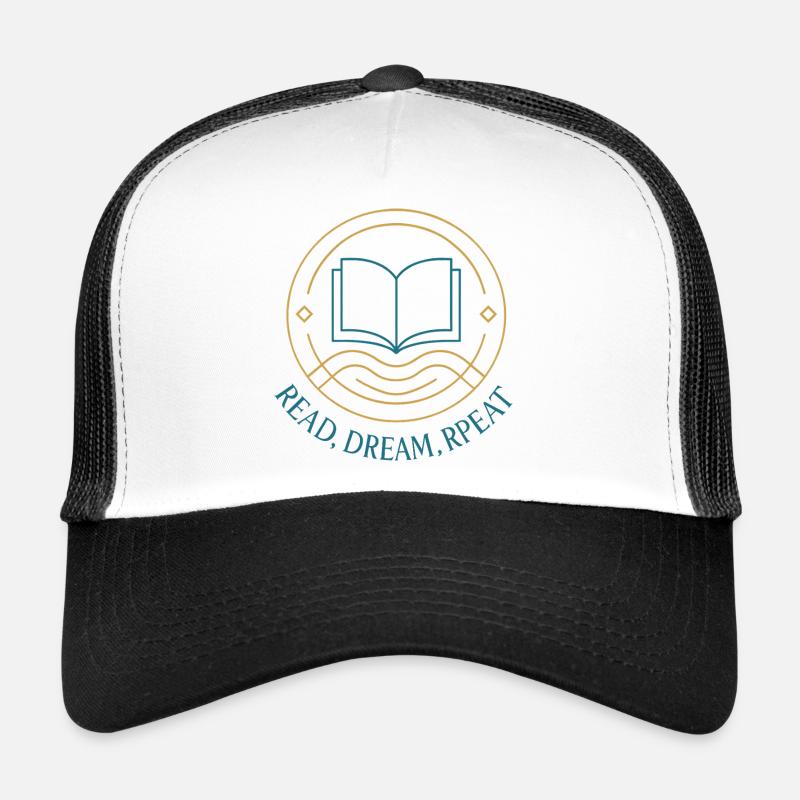 Lire. Rêve. Réessayez. Casquette trucker 