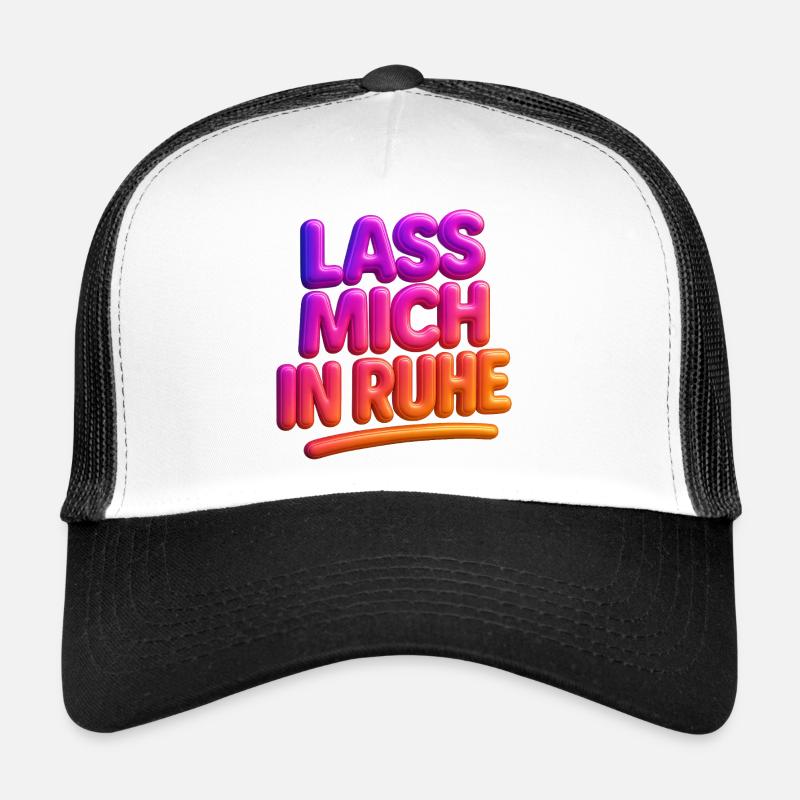 Lass Mich In Ruhe Neon 3D Typografie Trucker Cap