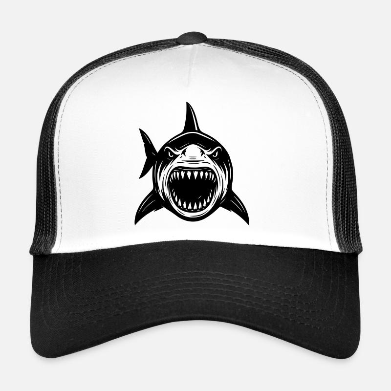 Weißer Hai Shark Attack Angriff  Trucker Cap