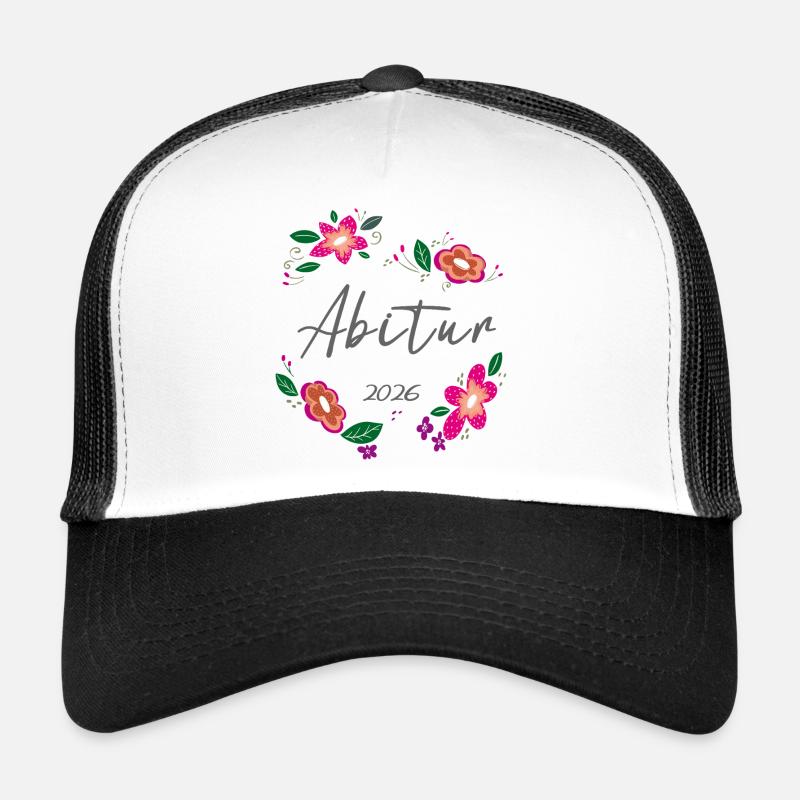 Abitur 2026  - Trucker Cap - Weiß/Schwarz