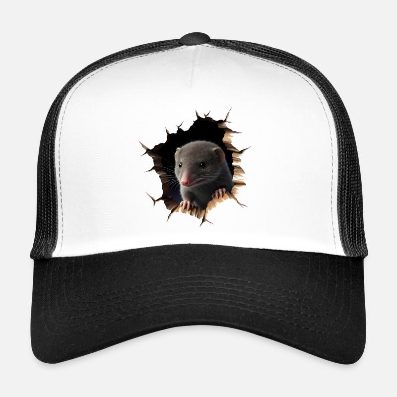 Rat sorti du trou Casquette trucker 