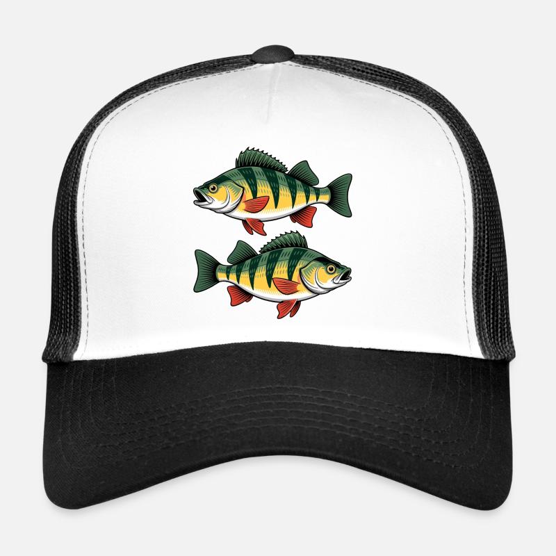 Deux perches – Conception de pêcheurs pour pêcheurs sportifs Casquette trucker 