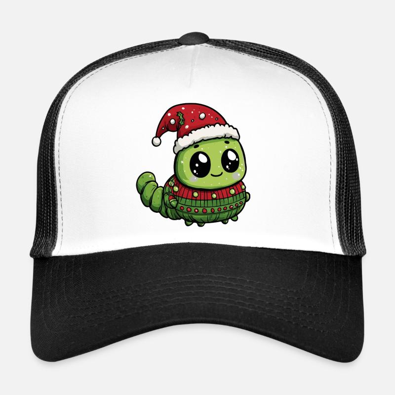 Wurm Weihnachten Xmas - Trucker Cap - Weiß/Schwarz