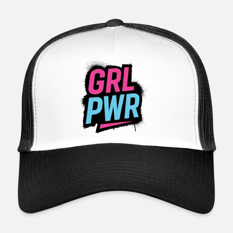GIRL POWER - let's talk - Trucker Cap - white/black
