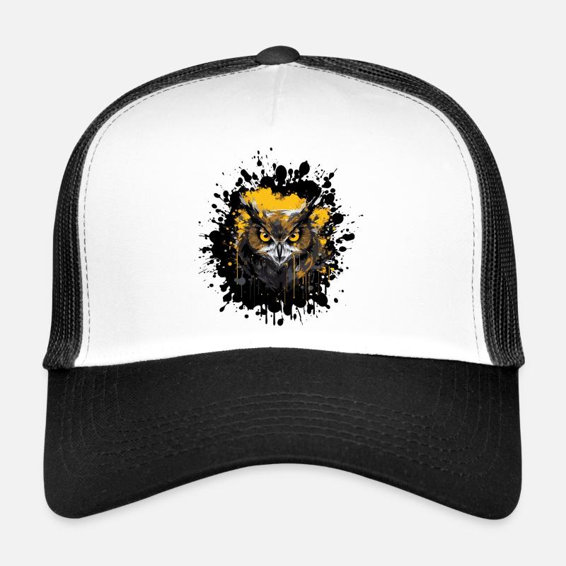 Eule Nachteule Splatter Trucker Cap